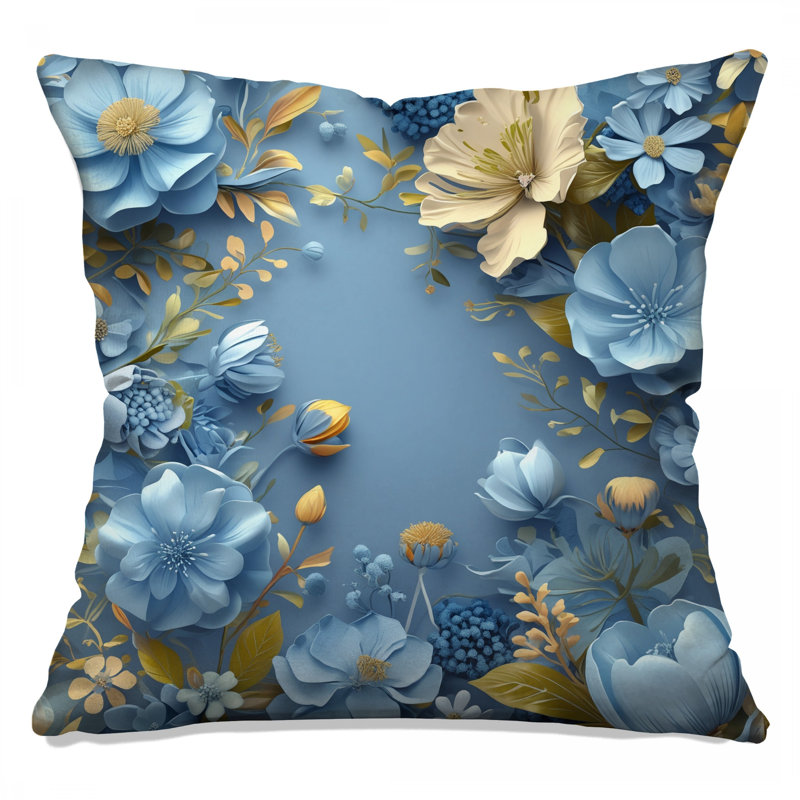 Coussins décoratifs bleus, 16 x 16 inches
