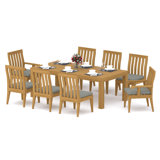 Caranas Outdoor 9 - Piece Teak Dining Set