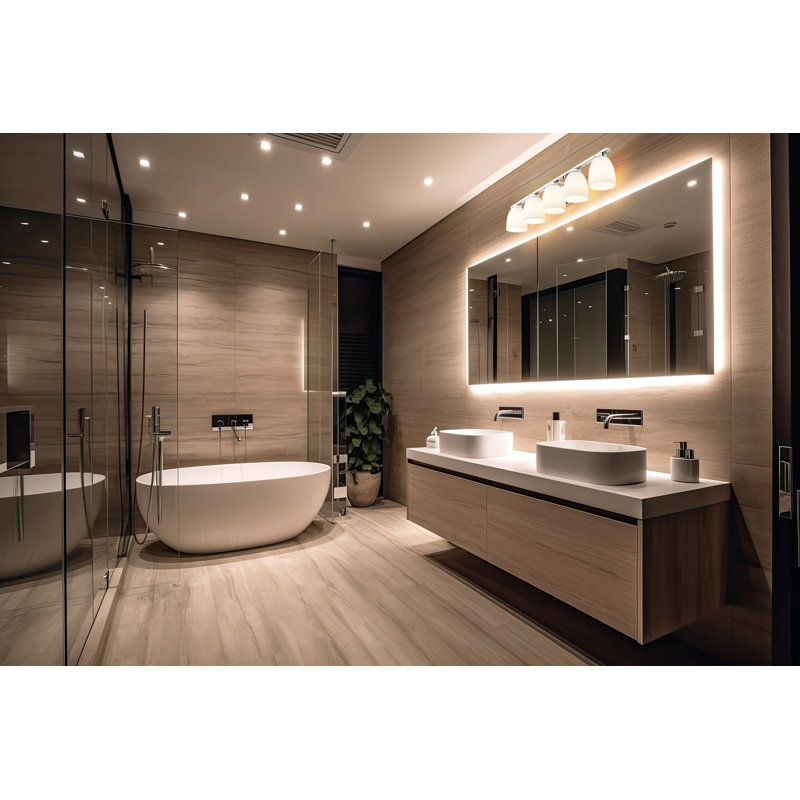 Mateo Modern Vanity, 5 Lights, 6.5" H x 40" W x 6.5" D, Chrome