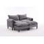 Canapé convertible avec repose-pieds et rangement Jabari-163749436