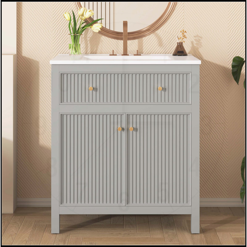 30'' Bathroom Vanity with Ceramic Sink