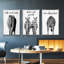 Elephant Bum - Ensemble de 3 cadres flottants sur toile-97794692-97794695