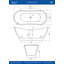 Baignoire autoportante 71 po blanc brillant avec drain interne Streamline-108964564