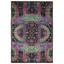Tapis décoratif en laine de conception unique noué à la main New Age Lahore-noir/rose/vert 5 pi 10 po x 8 pi 9 po