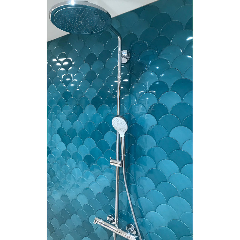 5" x 5" Ceramic Wall Tile, Surf