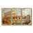 Toile avec cadre flottant or