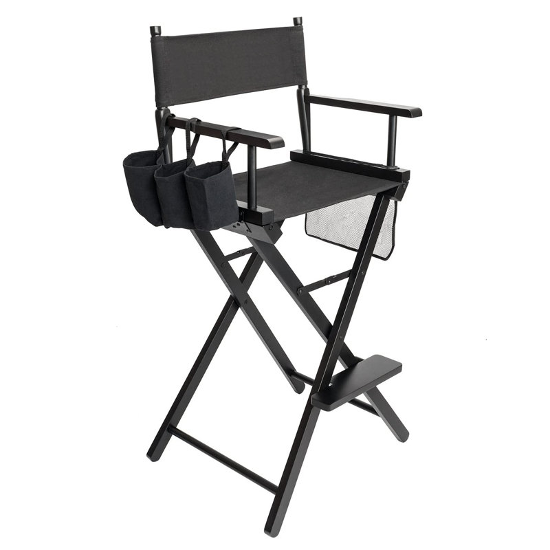 Taelon Folding Director Chair, Black
