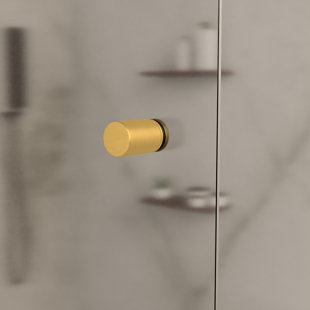 Brixwell Cylinder Style Single Sided Shower Door Knob For 1/4" to 1/2" (6 to 12mm) Glazing Thickness