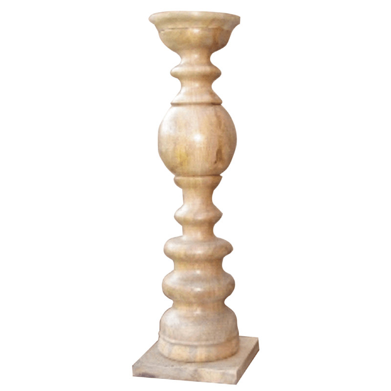 Natural Floor Solid Wood Candle Holder, 24" H x 7" W x 7" D
