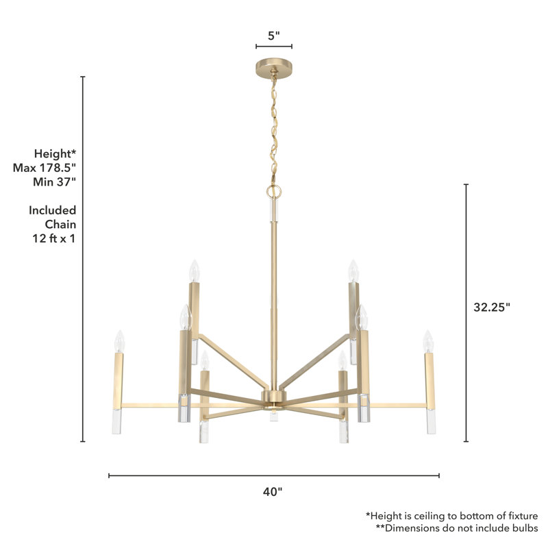 Alturas Gold Crystal 9-Light Modern Tiered Chandelier