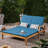 Outdoor Chaise - Fully Adjustable & Relaxing Double For Poolside Deck Quick-Drying