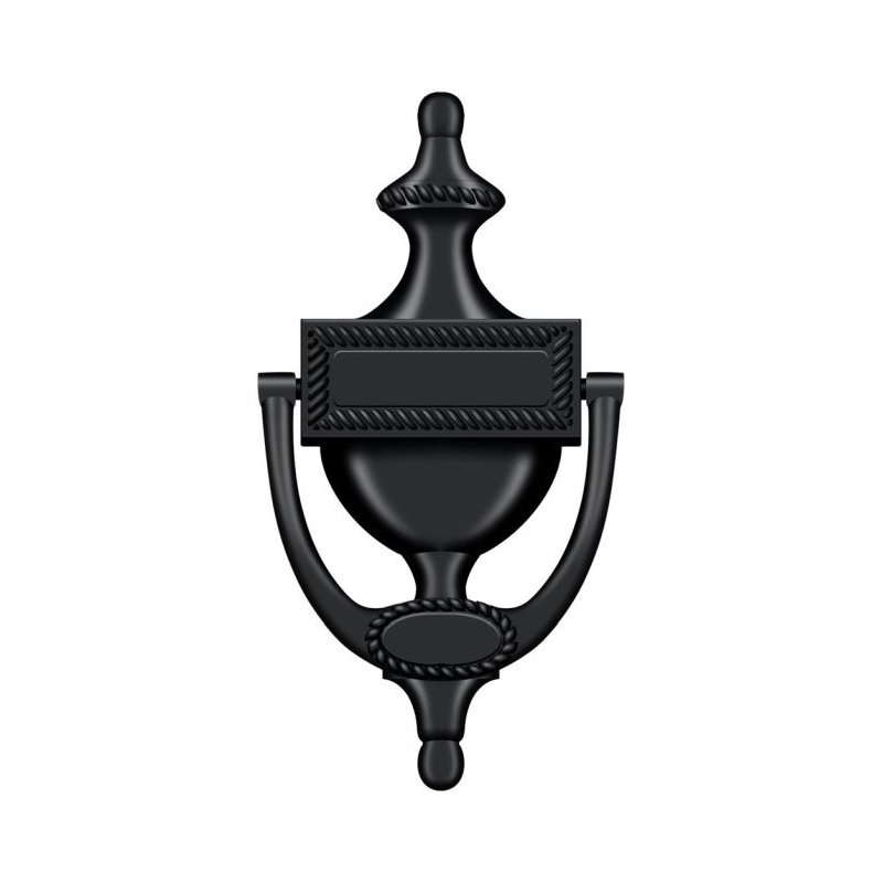 Victorian Brass Door Knocker, Black