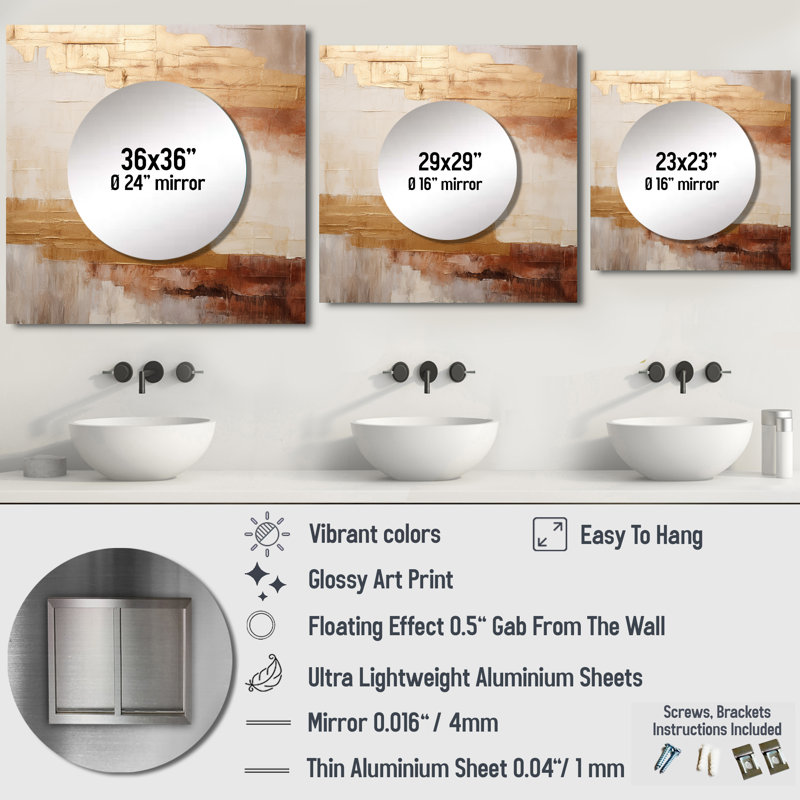 Shauntra - Miroir mural décoratif Northern Lights pour chambre à coucher, 29 po x 29 po