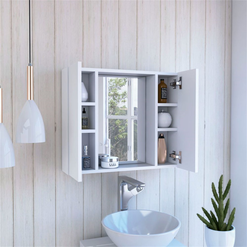 Armoire à pharmacie polyvalente avec tablette extérieure pour un rangement organisé et un accès facile