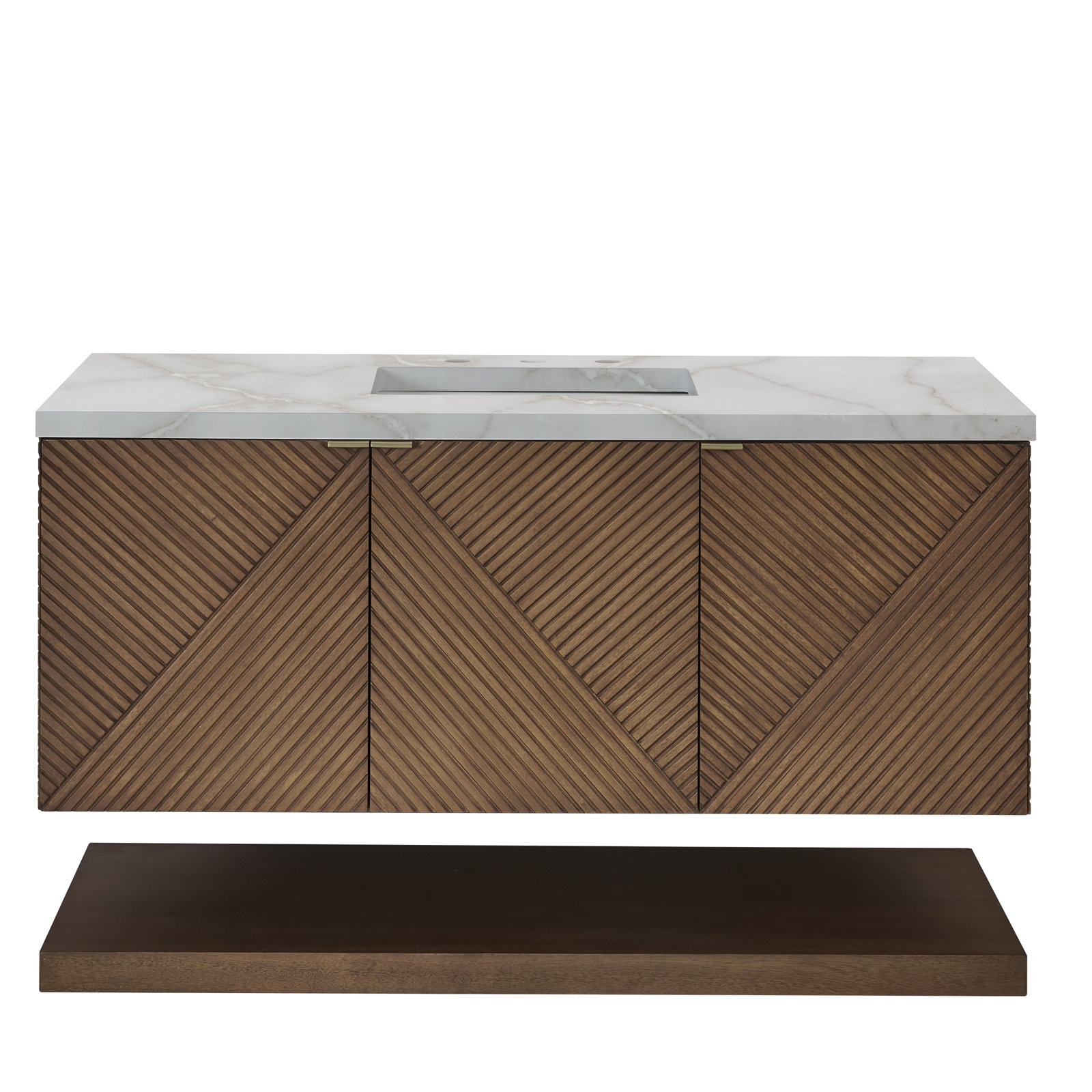 Marcello 48'' Single Bathroom Vanity, Victorian Silver Quartz