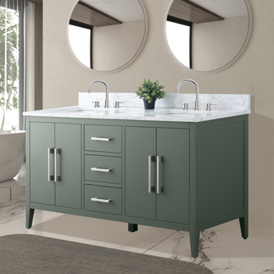 60" Double Bathroom Vanity Set