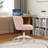 22.48" W Adjustable Swivel Faux Fur Office Chair-1177174050