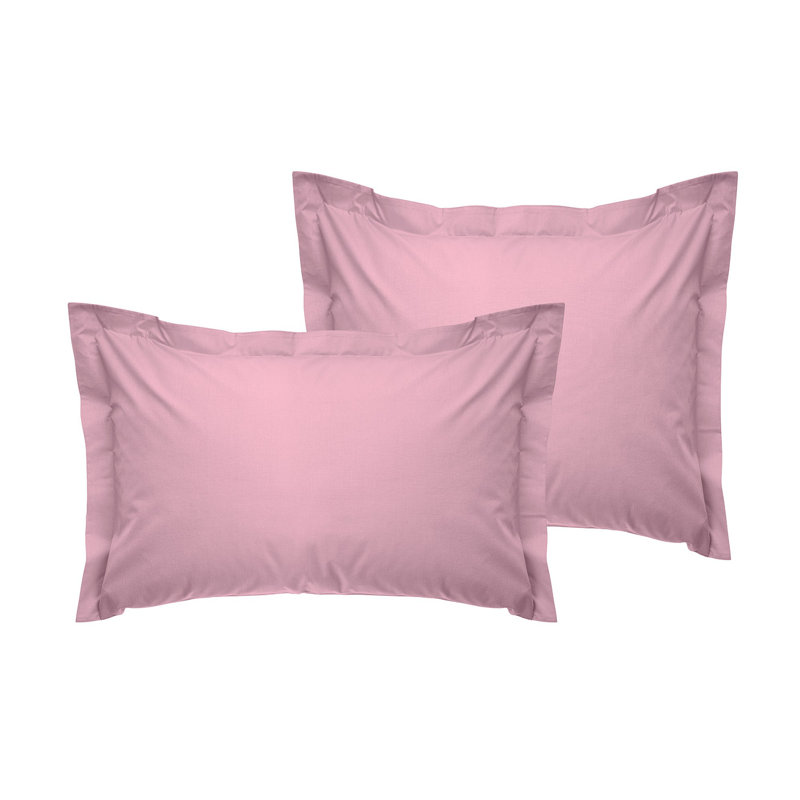 Ensemble de taie d'oreiller Oxford (2 pièces) (UE) (IT), Rose poudreux clair