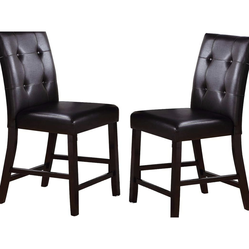 Chaises de salle à manger modernes à hauteur de comptoir moderne, brun, brun