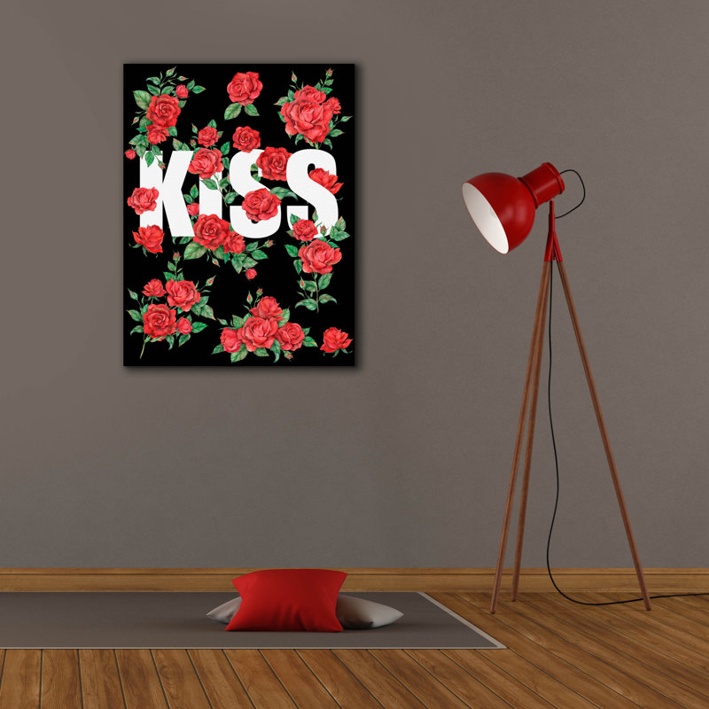 «Love Kiss I» par Regina Moore, H 34 po x l 26 po x P 1,5 po