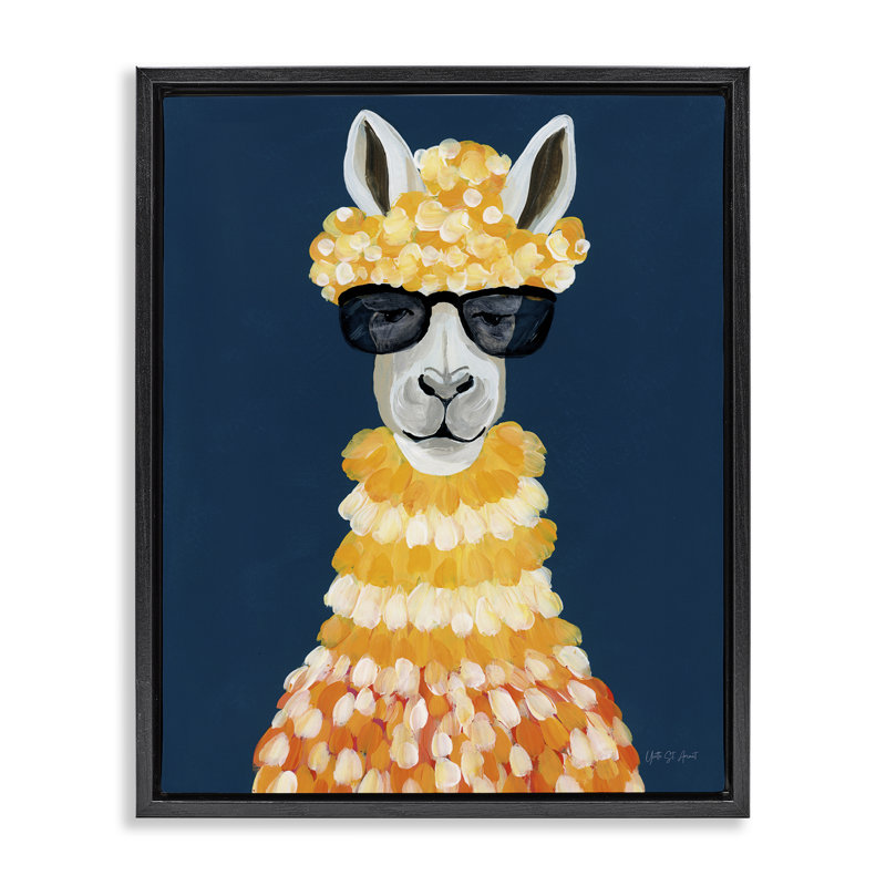  Art mural sur toile flottante Fashionista Alpaca, H 31 po x l 25 po, Cadre flottant noir de jais