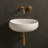 Rosaria 24" Porcelain Oval Wall Mount Bathroom Sink without Faucet Hole-90721064