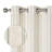 Farmhouse Linen Blend Stripe Semi-Sheer Grommets Curtain Pair-118308999-118308995