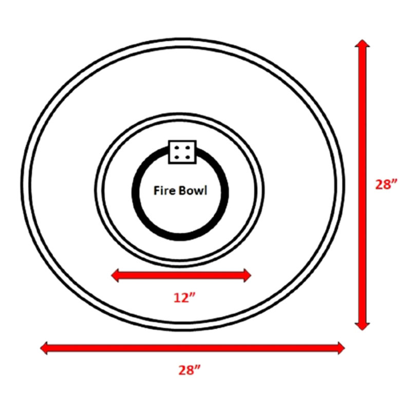 Outdoor Fire Pit 40000 - 8H Fuel Burning, Fiber Reinforced Concrete Body, Stainless Steel Area, Propane And Natural Gas, Gray Modern Fireplace Burn Time, Concrete, Propane/Natural Theme