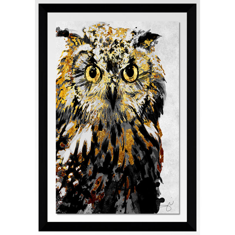 " Wise " by Jodi, 27.5" H x 21.5" W x 0.75" D, Black Framed