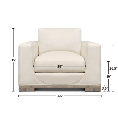 Fauteuil en cuir véritable et demi Cassidy