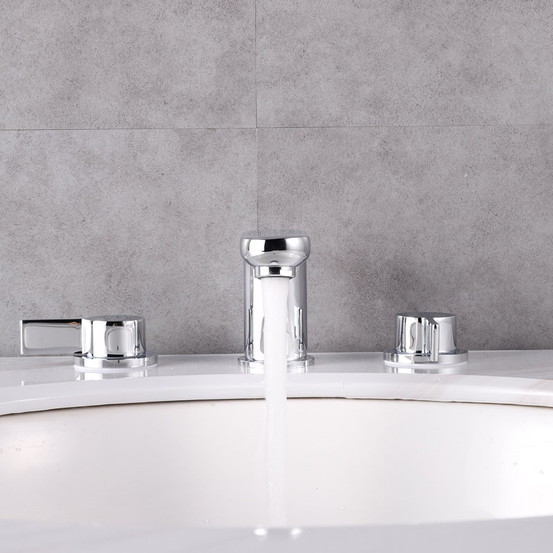 Robinet pour salle de bain large, Chrome