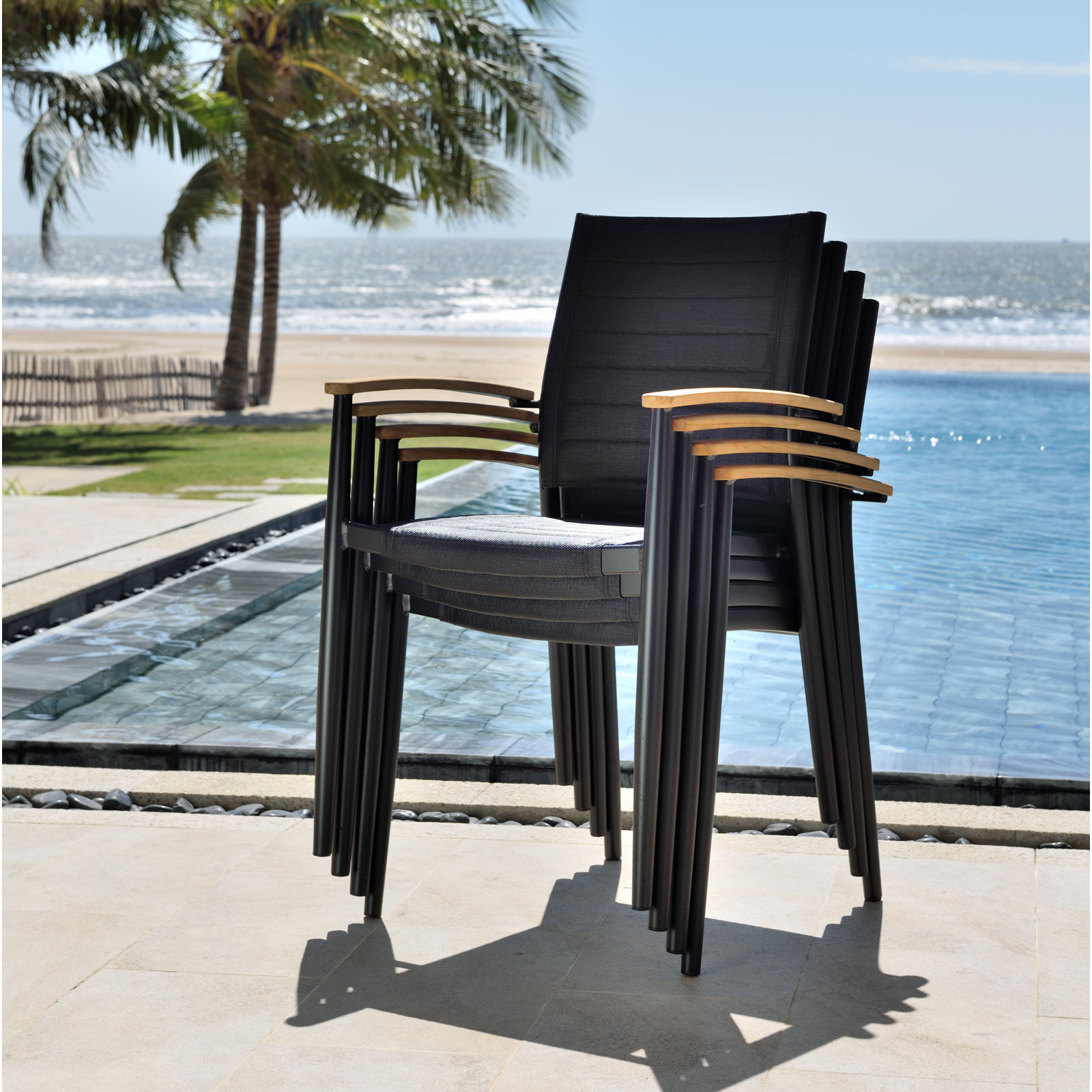 Cenka 79" Teak Patio Dining Set