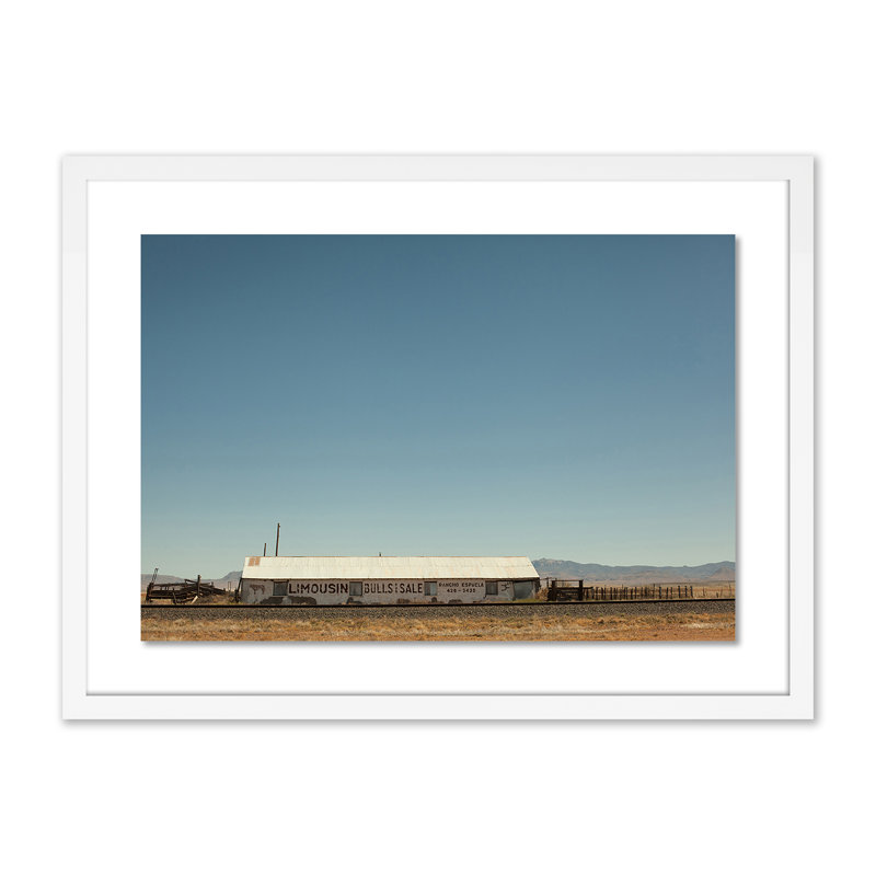 Ranch, Marfa Print by Riley Ryan-Wood, 18" H x 24" W x 1.5" D, White