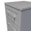 Fully Assembled Lesle 3 Drawer Bedside Table