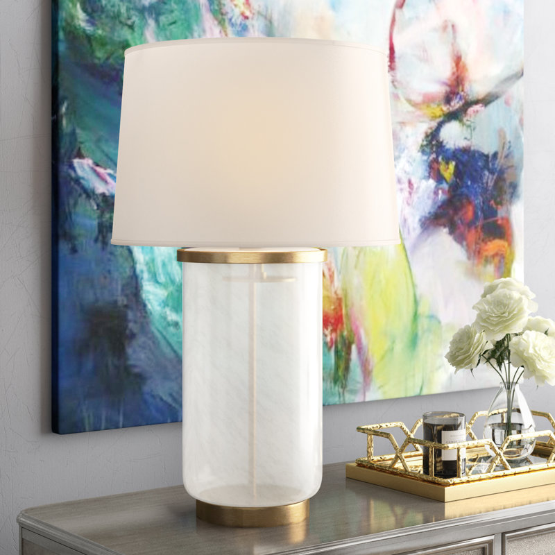 Linden Table Lamp, Polished Nickel