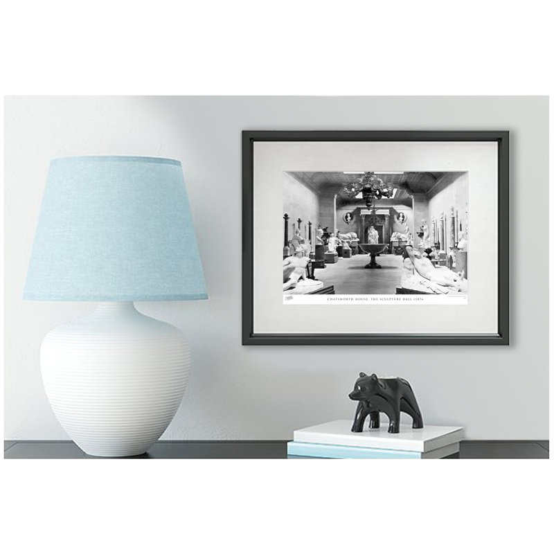 Chatsworth House, The Sculpture Hall C1876 - Single Picture Frame Print, 45cm H x 60cm W x 2.3cm D
