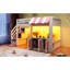 Lits avec rangement, lit mezzanine simple en bois MDF, cabane de jeu moderne pour enfants