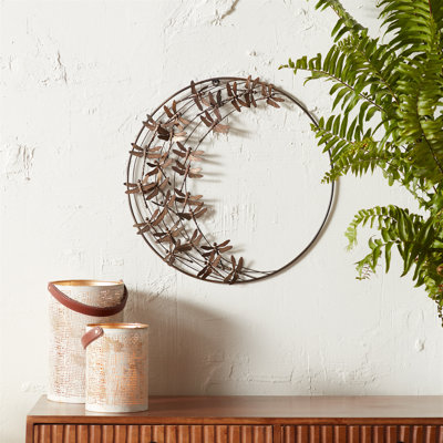 Metal Dragonfly Wall Art 18"D