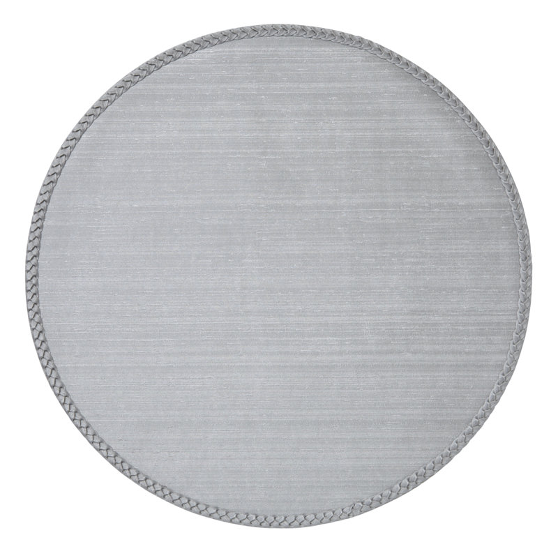 Lexington Vinyl Round Placemats, Silver