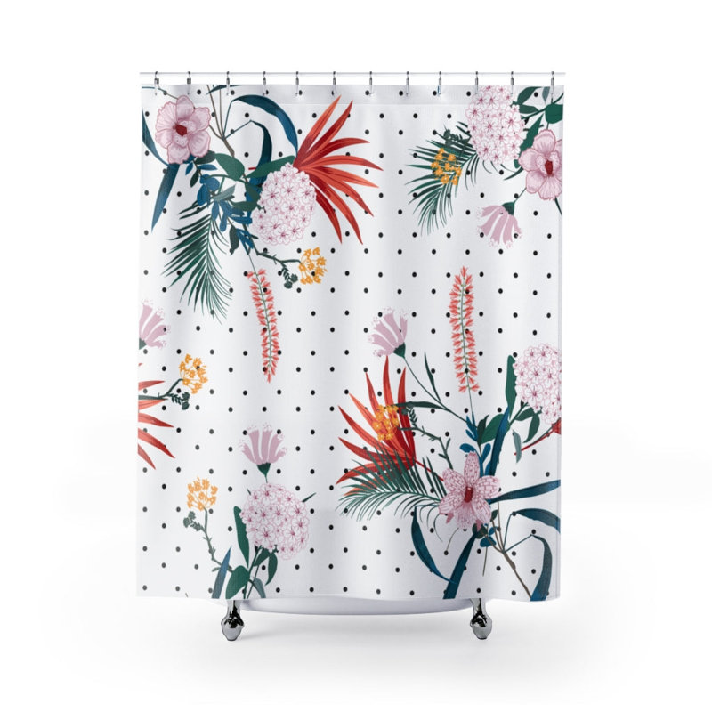 Rideau de douche simple Floral