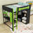 Full Wood Loft Bed With Desk, Open Wardrobe, LED Light And Power Outlets-330652921