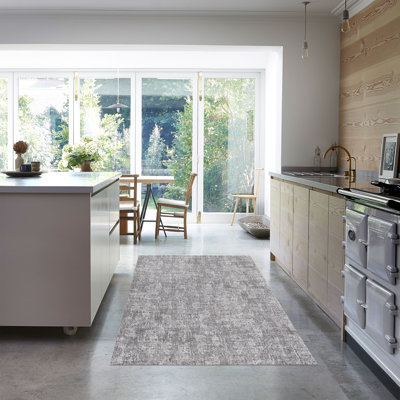 Un-Rug in Distress Low Profile Kitchen Mat by Matterly