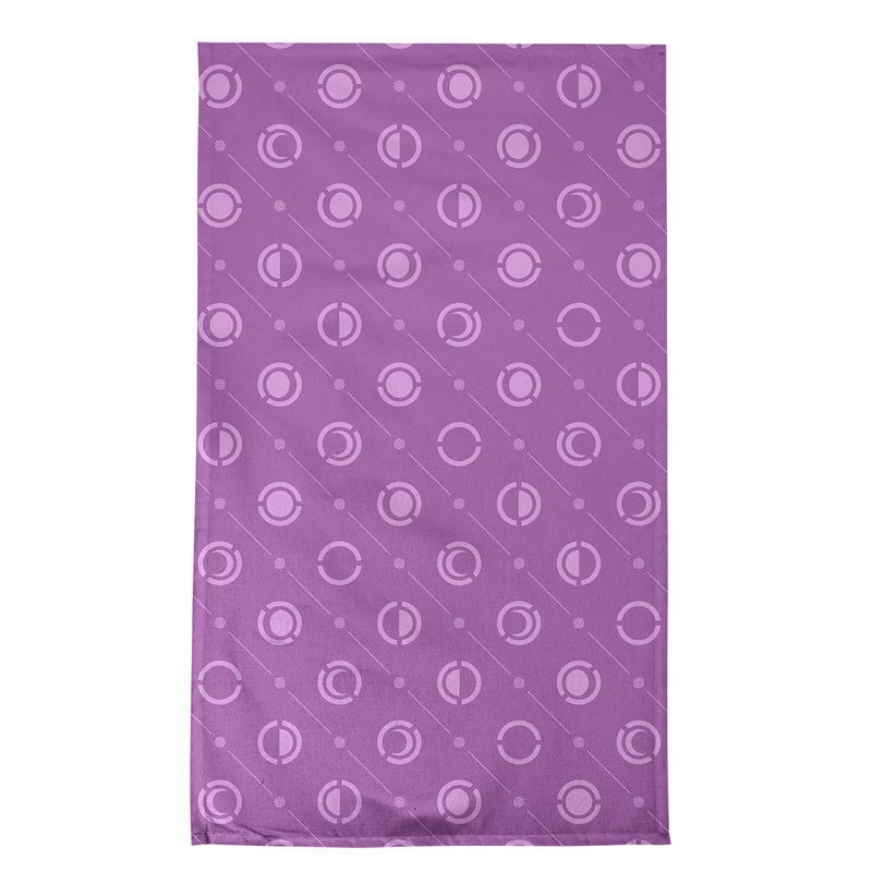 Torchon Moon phases, Mauve Tyrian, Croisé en coton