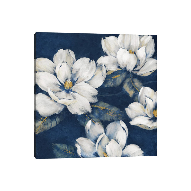 Giclée sur toile tendue Magnolias Indigo, H 37 po x l 37 po