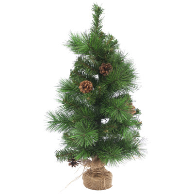 Arbre de Noël artificiel pin 23,5 "à base de jute