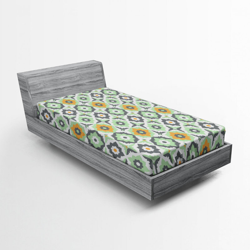 Drap d’ajustement géométrique quadrilobe, Drap-housse simple TG