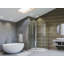 Porte de douche à charnière encadrée 54 po x 70 po néo-angle series Legend-17922227-17922232