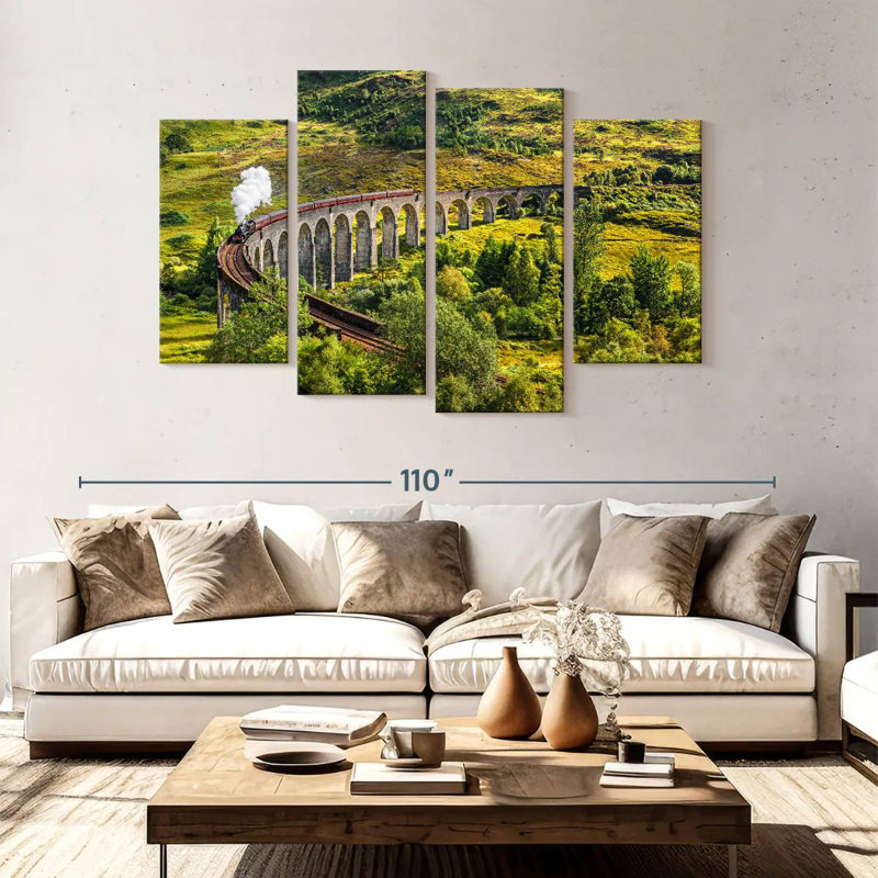 Lilie Glenfinnan, chemin de fer du viaduc, H 54 po x l 84 po