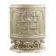 Commode 4 tiroirs en bois au fini argent champagne