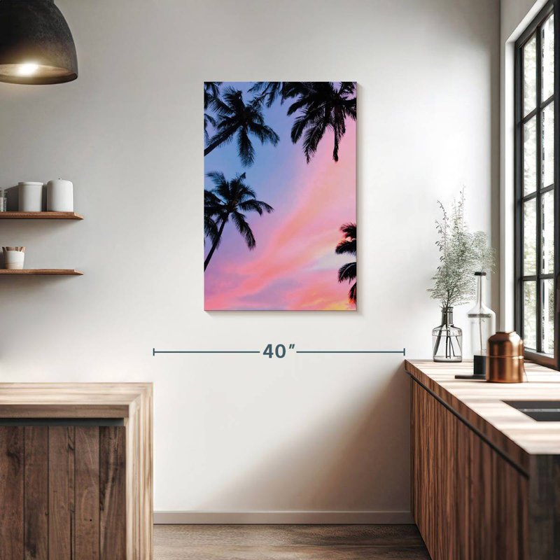 Harnek Colorful Sunset Above Palm Trees, 36" H x 24" W